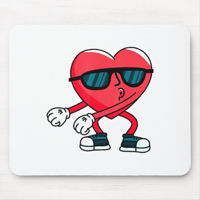 Mousepad Valentines Day Dancing Heart  (Frente)
