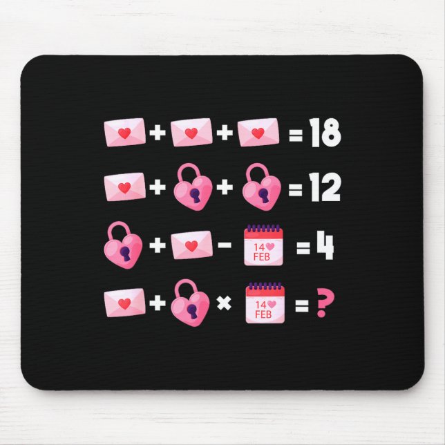 Mousepad Valentines Day Order Of Operations Valentines Math (Frente)