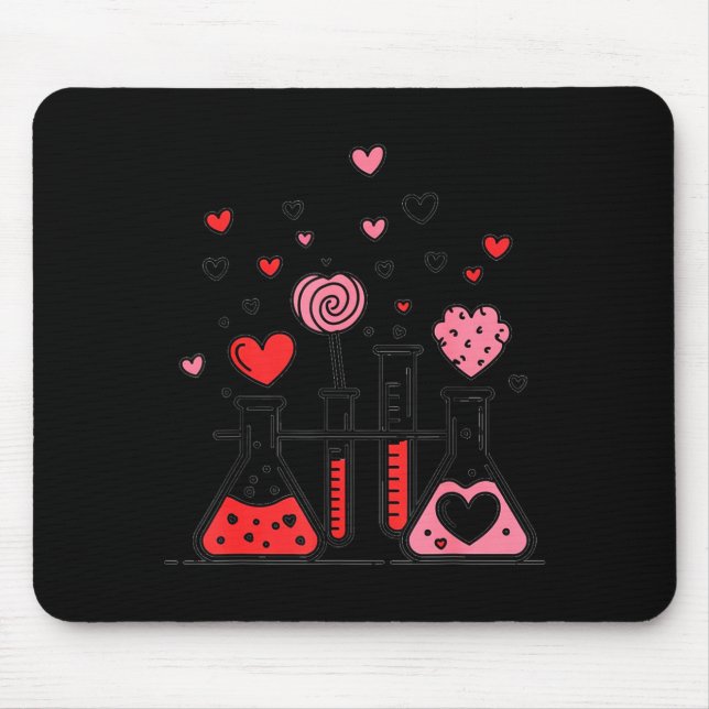 Mousepad Valentines Day Vibes Science Teacher 100 Days Of S (Frente)