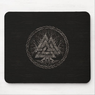 Mousepad Valknut e árvore de vida Yggrdrasil
