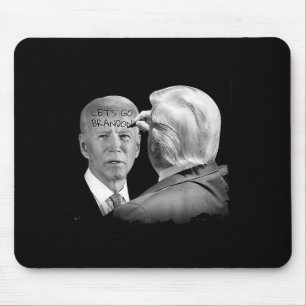 Mousepad Vamos Brandon Trump Escreve No Bidens Forehead
