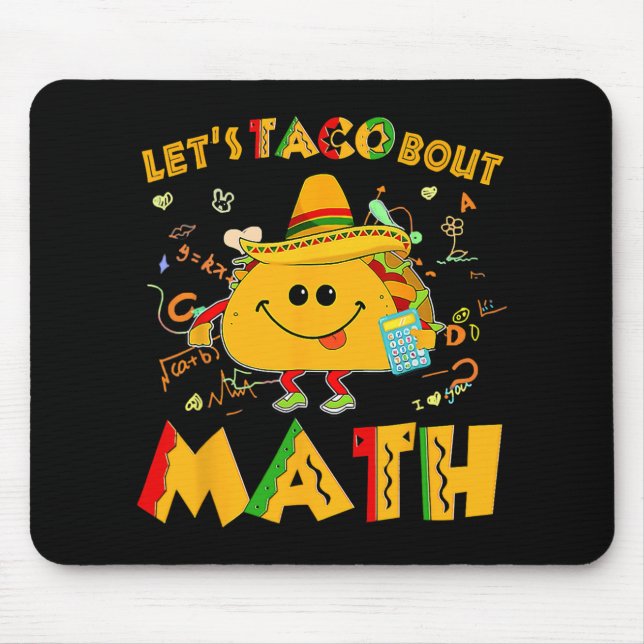 Mousepad Vamos falar sobre matemática engraçada taco cinco  (Frente)