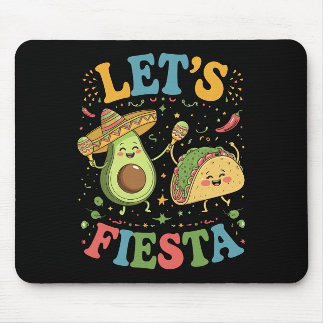 Mousepad Vamos Festa Abacate E Tacos Cinco De Maio (Frente)