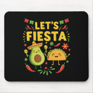 Mousepad Vamos Festa Taco Abacate Divertido Cinco De Mayo M