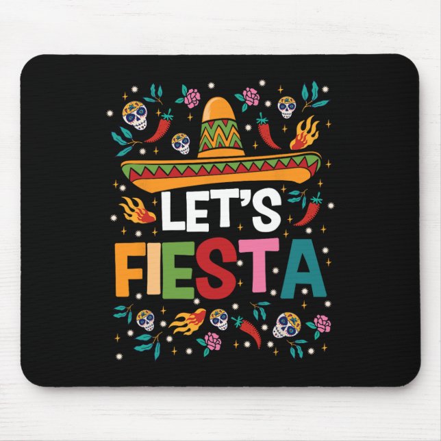 Mousepad Vamos Festejar Cinco De Mayo Tema Mexicano Festa G (Frente)