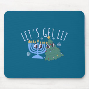 Mousepad Vamos Ficar Bêbados Chrismukkah Hanukkah Natal Com