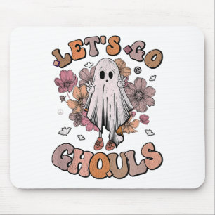 Mousepad Vamos Ir Ghouls Fantasma 70s Hippie Halloween Fall