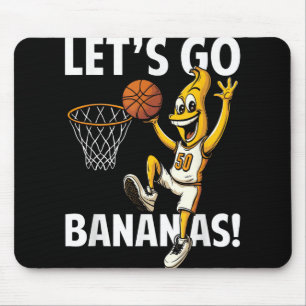 Mousepad Vamos Macacos Jogador De Basquete Com Bananas Engr