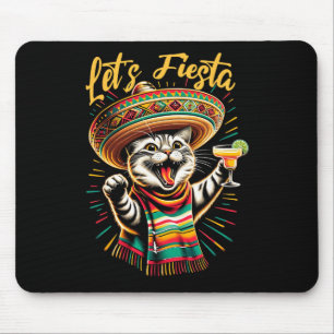 Mousepad Vamos Mexicano Fiesta Sombrero Cat Cinco De Mayo F