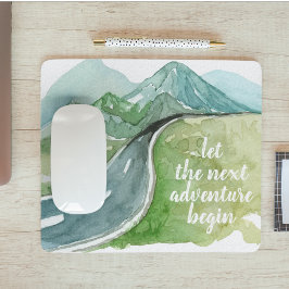 Mousepad Vamos Natural De Aquarela O Próximo Aventura Começ