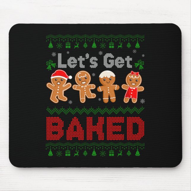 Mousepad Vamos Pegar Biscoito cozido, Gingerpão Chri (Frente)