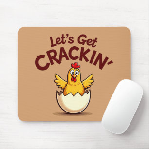 Mousepad Vamos pegar um jogo de Fazenda de frango engraçado