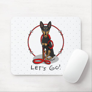 Mousepad Vamos! Pinschers Miniatura (preto e acastanhado 1)