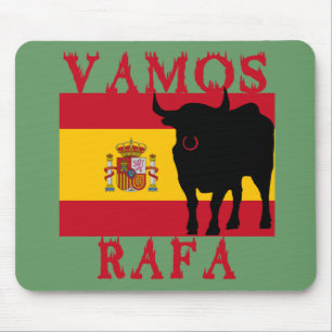 Mousepad Vamos Rafa com a bandeira da espanha