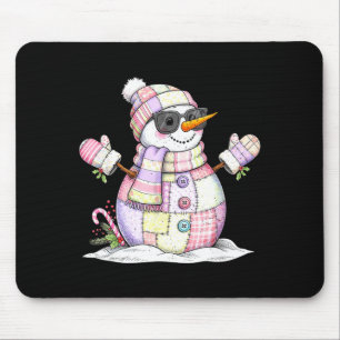 Mousepad Vamos Relaxar Boneco de Neve Natal Café Festa Fofo