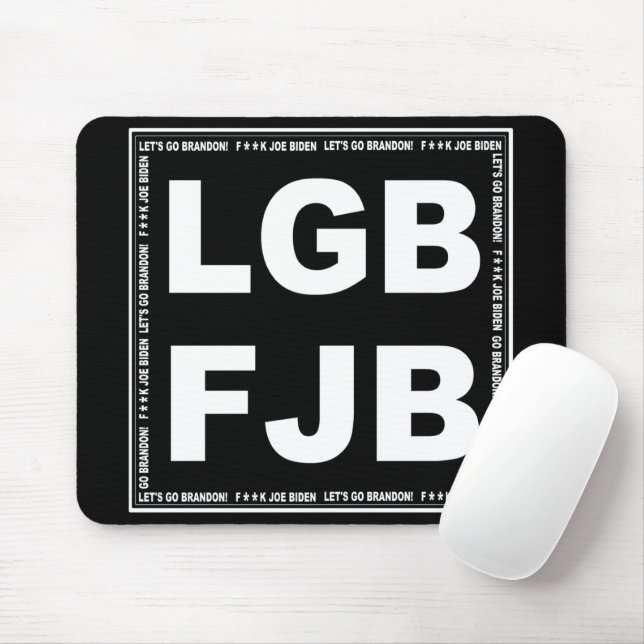 Mousepad Vamos Vai Brandon! F**k Joe Biden LGB FJB (Com mouse)