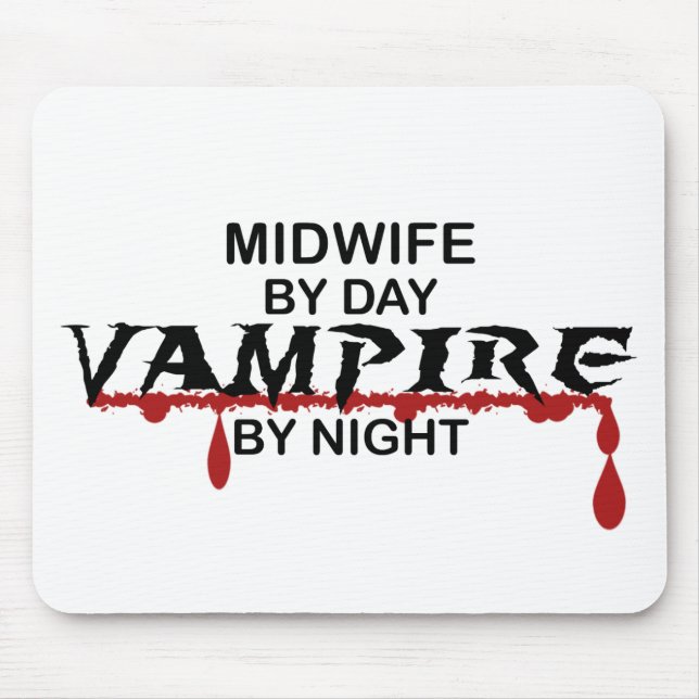 Mousepad Vampiro da parteira em a noite (Frente)