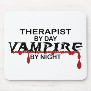 Mousepad Vampiro do terapeuta em a noite