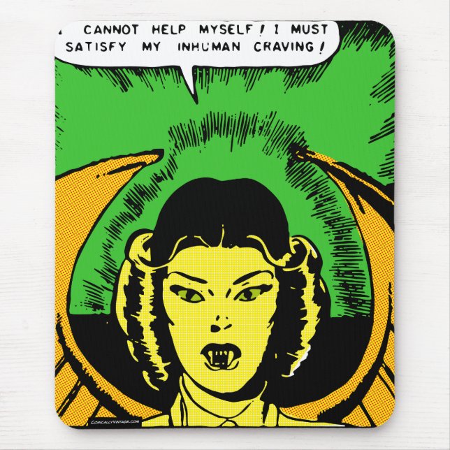 Mousepad Vampiro do vintage (Frente)