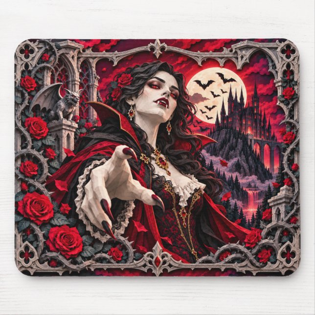 Mousepad Vampiro, Monstro de Corte de Papel (Frente)