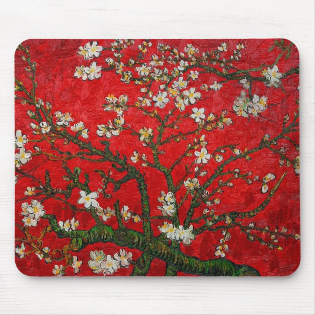 Mousepad Van Gogh Almond Blossoms Red (Frente)