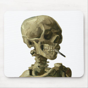 Mousepad Van Gogh, Esqueleto com um cigarro aceso