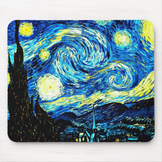Mousepad Van Gogh - Noite Estrelada (Frente)