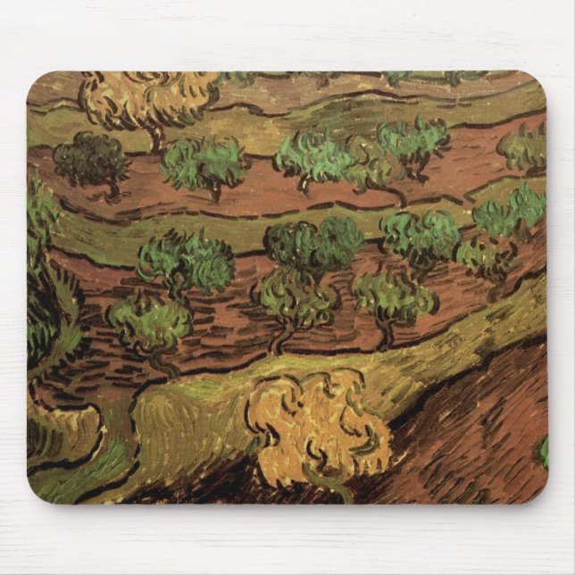 Mousepad Van Gogh Olive Trees Contra um Morro (Frente)