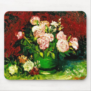 Mousepad Van Gogh Peonies e Rosas