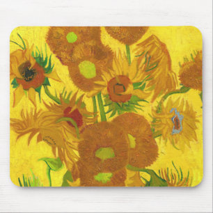 Mousepad Van Gogh Quinze Girassóis Em Uma Arte Bela Vaso