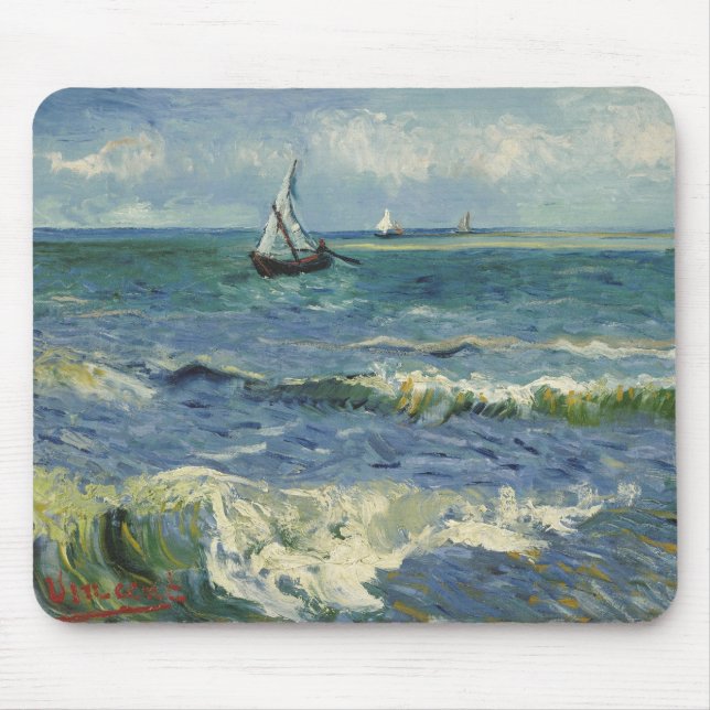 Mousepad Van Gogh Seascape em Saintes Maries de la Mer (Frente)