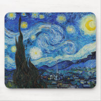 Van Gogh Starry Night. Impressionismo arte de vint