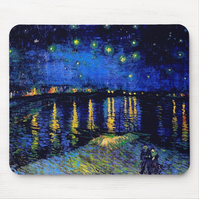Mousepad Van Gogh Starry Night Over Rhone (F474) Fine Art (Frente)