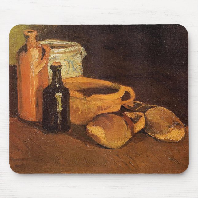 Mousepad Van Gogh - Still Life with Clogs and Pots, (Frente)