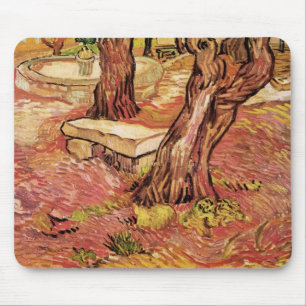 Mousepad Van Gogh Stone Bench em Jardim, Hospital Paul Rua