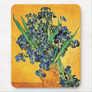 Mousepad Van Gogh - Vase com fundo amarelo irlandês