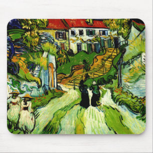 Mousepad Van Gogh - Village Street e Steps in Auvers,