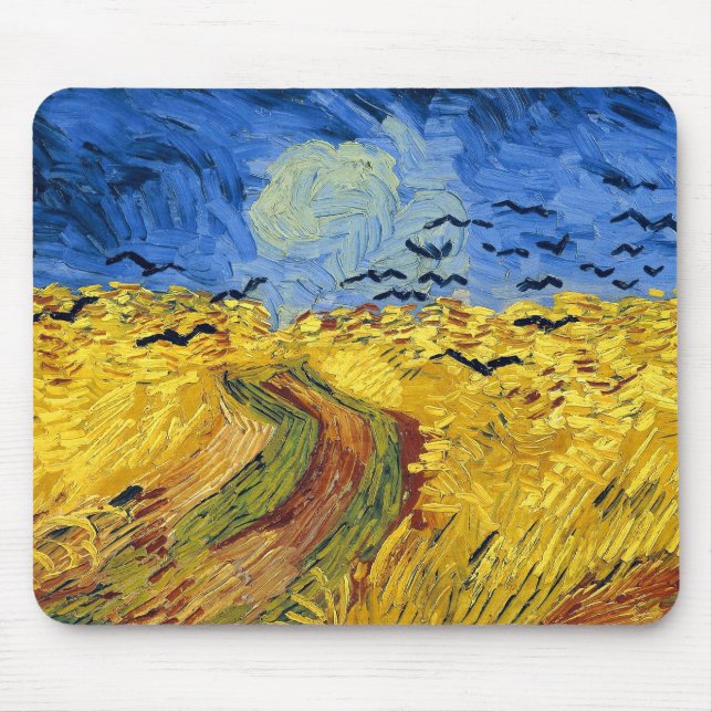 Mousepad Van Gogh Wheat Fields impressionista Painting (Frente)