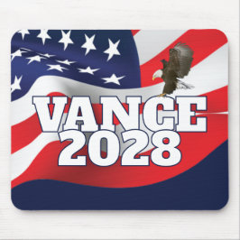 Mousepad Vance 2028 Text With Flag and Bald Eagle