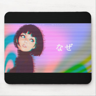 Mousepad Vaporwave Kawaii, garota japonesa