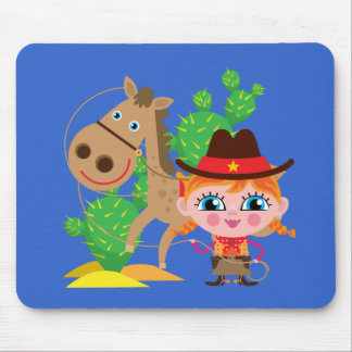 Mousepad Vaqueira e cavalo