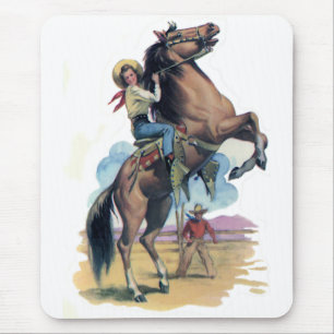 Mousepad Vaqueira no cavalo