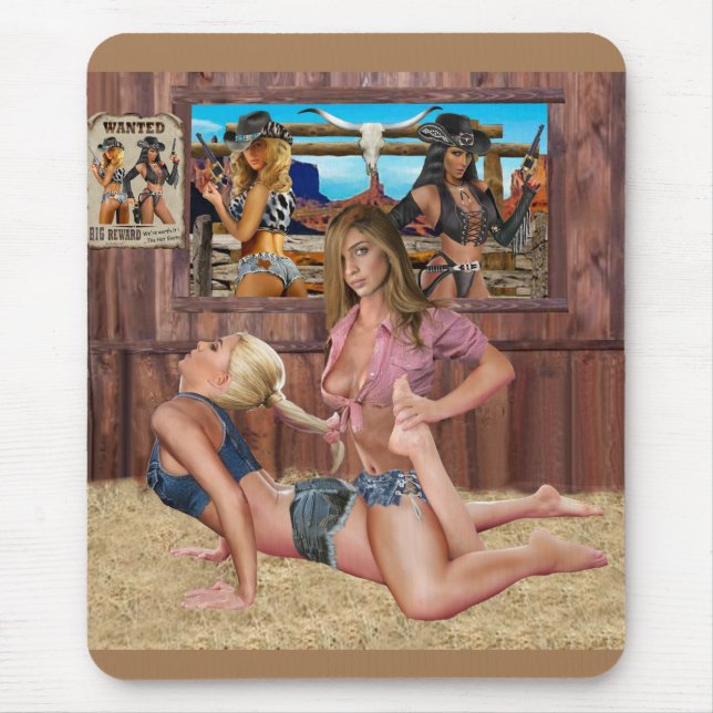 MOUSEPAD VAQUEIRAS SE EMPENHAM EM LUTA LIVRE #1 (Frente)