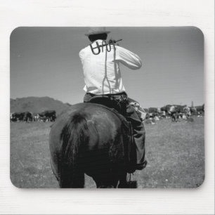 Mousepad Vaqueiro em um cavalo com dois tipos