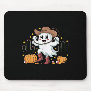 Mousepad Vaqueiro Engraçado Fantasma de Halloween Ocidental