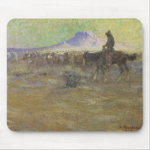 Mousepad Vaqueiro que reune o gado na escala por Lon