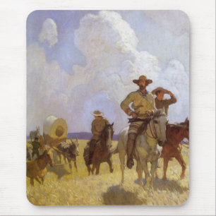 Mousepad Vaqueiros Antigos, O Conjunto Parkman por NC Wyeth