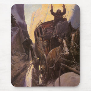Mousepad Vaqueiros Antigos, Segurem no Canyon por NC Wyeth