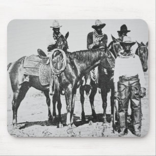 Mousepad Vaqueiros pretos em Bonham, Texas, c.1890 (foto de