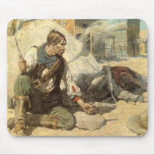 Mousepad Vaqueiros Western Vintage, Hopalong por NC Wyeth